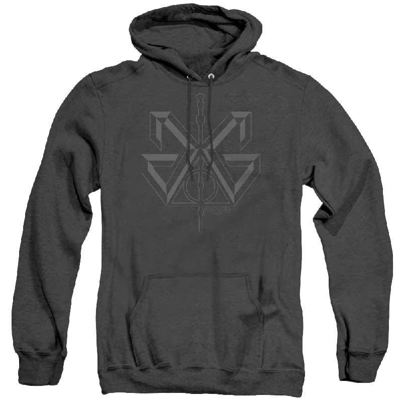 Fantastic Beasts And The Crimes Of Grindlewald Grindelwald Sigil - Heather Pullover Hoodie Tapered Sleeve Pullover Fantastic Beasts And The Crimes Of Grindlewald Grindelwald Sigil - Heather Pullover Hoodie Tapered Sleeve Pullover