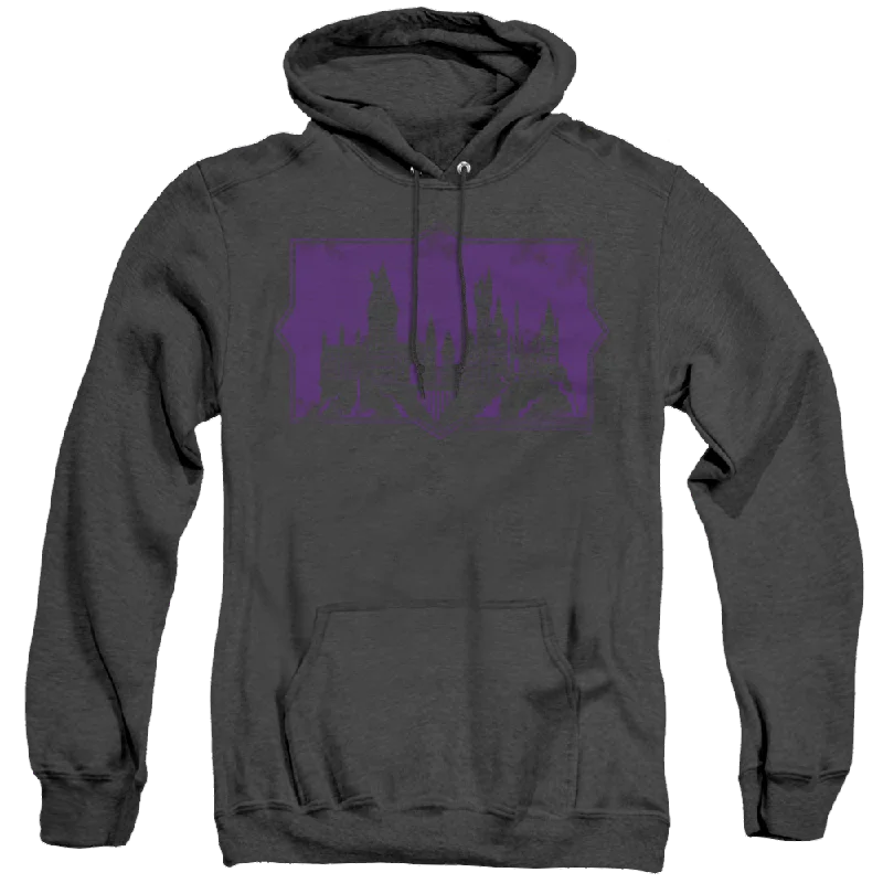 Fantastic Beasts And The Crimes Of Grindlewald Hogwarts Silhouette - Heather Pullover Hoodie Bardot Neck Top Fantastic Beasts And The Crimes Of Grindlewald Hogwarts Silhouette - Heather Pullover Hoodie Bardot Neck Top