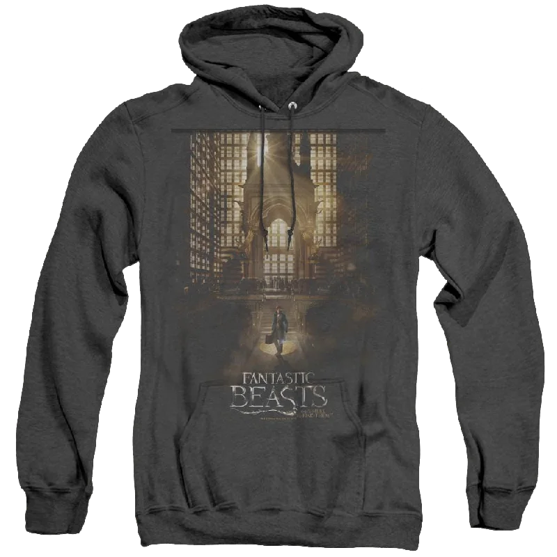 Fantastic Beasts And Where To Find Them Poster - Heather Pullover Hoodie Besom Neck Pullover Fantastic Beasts And Where To Find Them Poster - Heather Pullover Hoodie Besom Neck Pullover