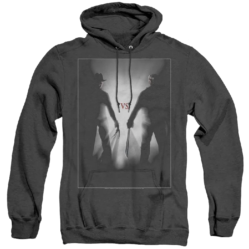 Freddy Vs Jason Silhouettes - Heather Pullover Hoodie Spaghetti Sleeve Top