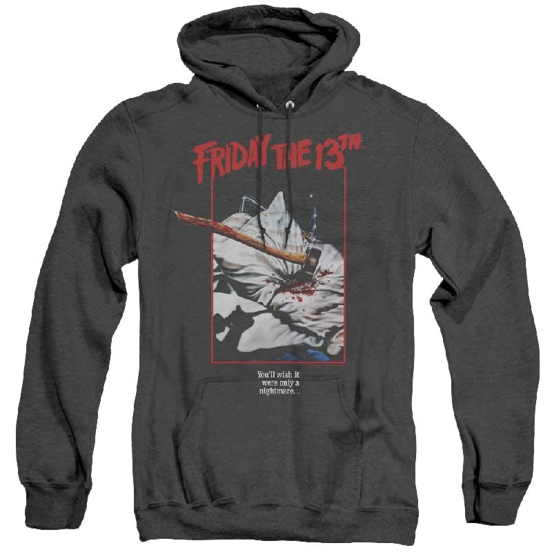Friday The 13Th Axe Poster - Heather Pullover Hoodie Cashmere Luxurious Pullover