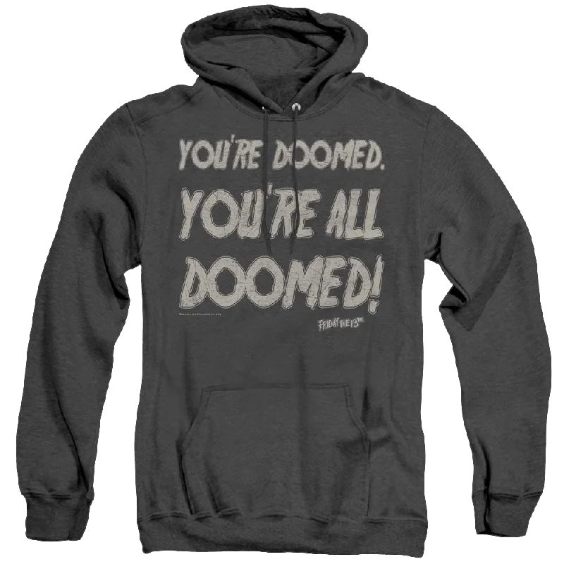 Friday The 13Th Doomed - Heather Pullover Hoodie Fleece Warm Pullover