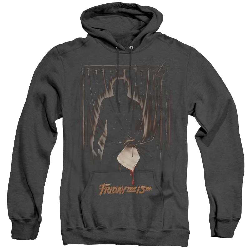 Friday The 13Th Part 3 Poster - Heather Pullover Hoodie Asymmetrical Hem Sweater