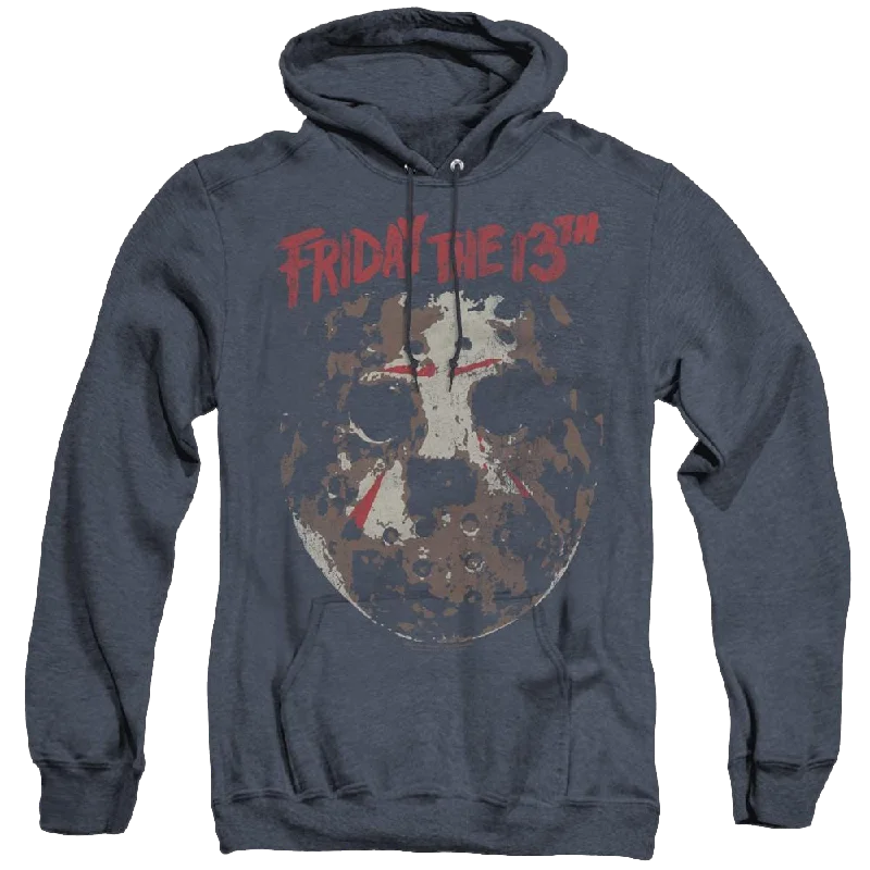 Friday The 13Th Rough Mask - Heather Pullover Hoodie Angora Wool Cozy