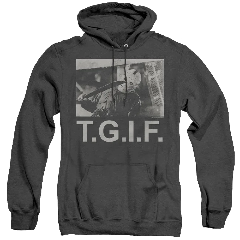 Friday The 13Th Tgif - Heather Pullover Hoodie Zipper Front Cardigan