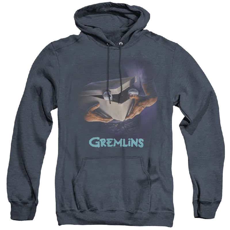 Gremlins Original Poster - Heather Pullover Hoodie Boxy Neck Sweater