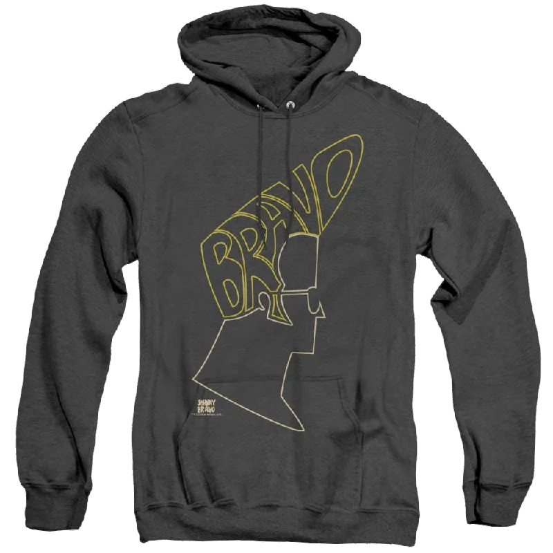 Johnny Bravo Bravo Hair - Heather Pullover Hoodie Flare Sleeve Stylish