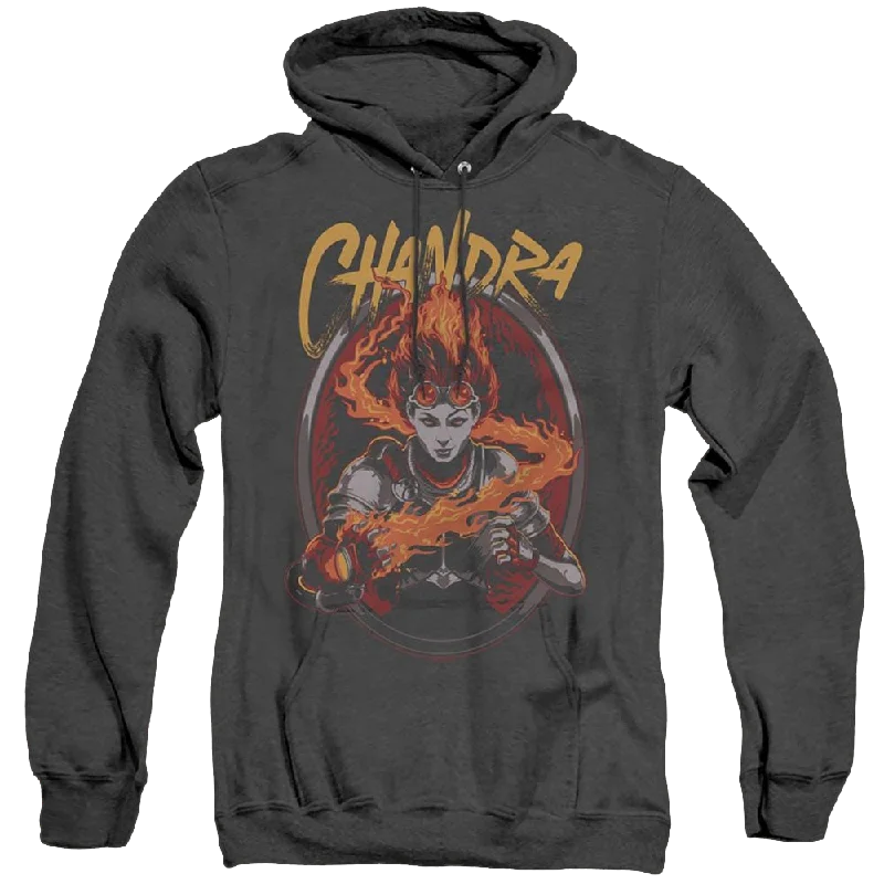 Magic The Gathering Chandra - Heather Pullover Hoodie Honey Neck Pullover