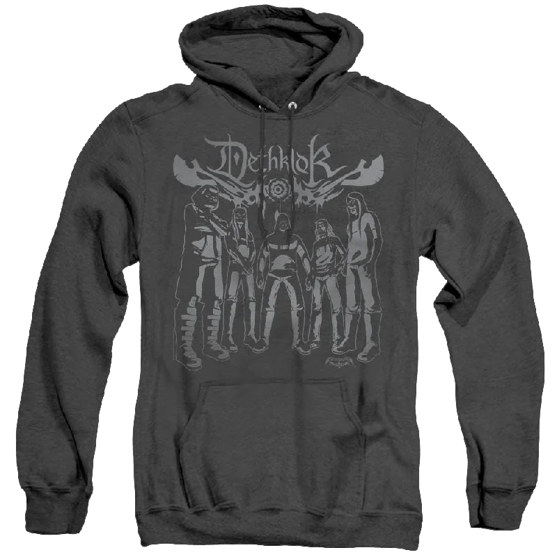 Metalocalypse Dethklok Band - Heather Pullover Hoodie V-Neck Stylish Pullover