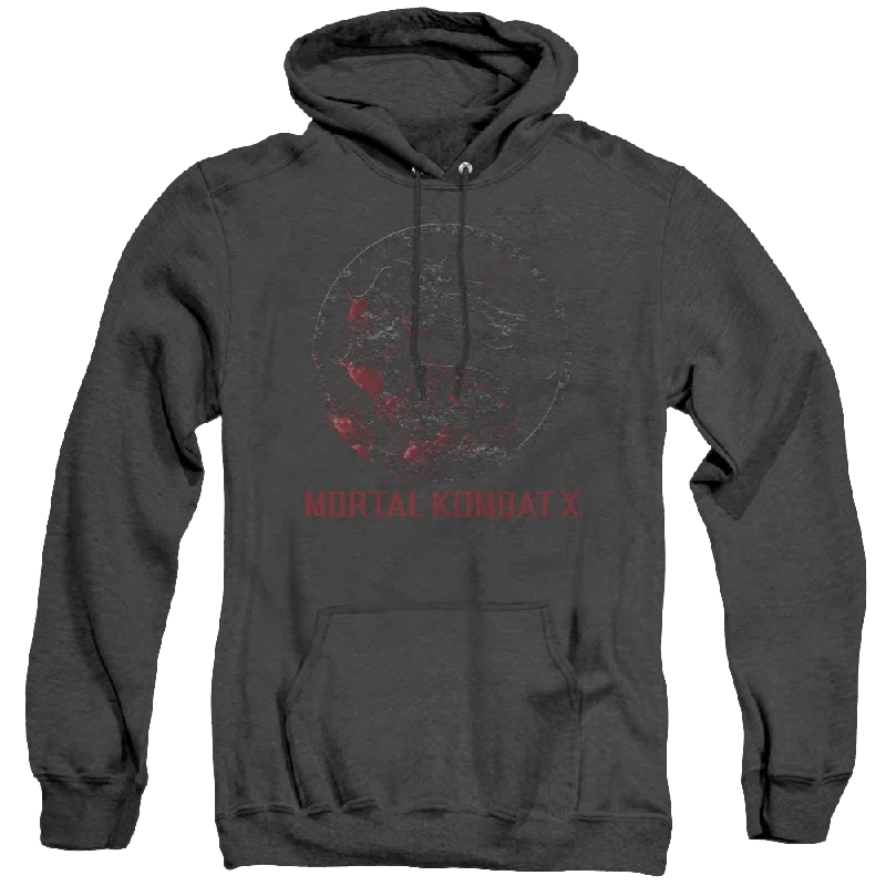 Mortal Kombat Bloody Seal - Heather Pullover Hoodie Sarouel Sleeve Pullover