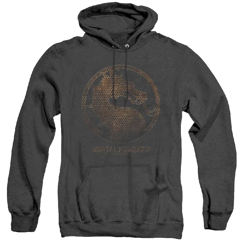 Mortal Kombat Metal Seal - Heather Pullover Hoodie Set Sleeve Pullover