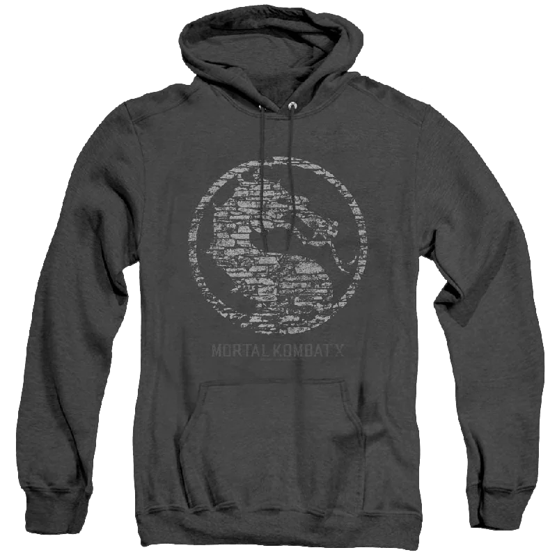 Mortal Kombat Stone Seal - Heather Pullover Hoodie Sheath Sleeve Elegant