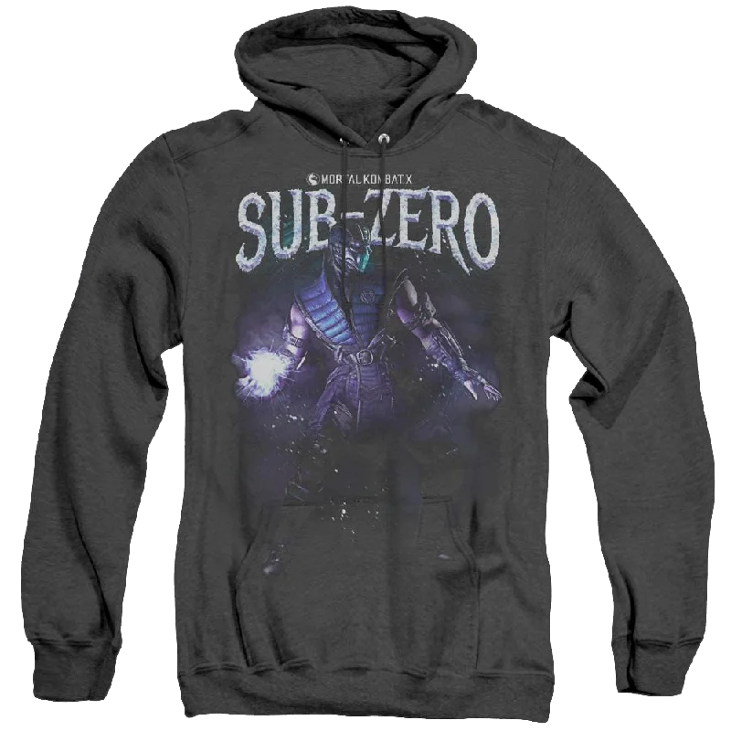 Mortal Kombat Sub-Zero - Heather Pullover Hoodie Long Bell Sleeve