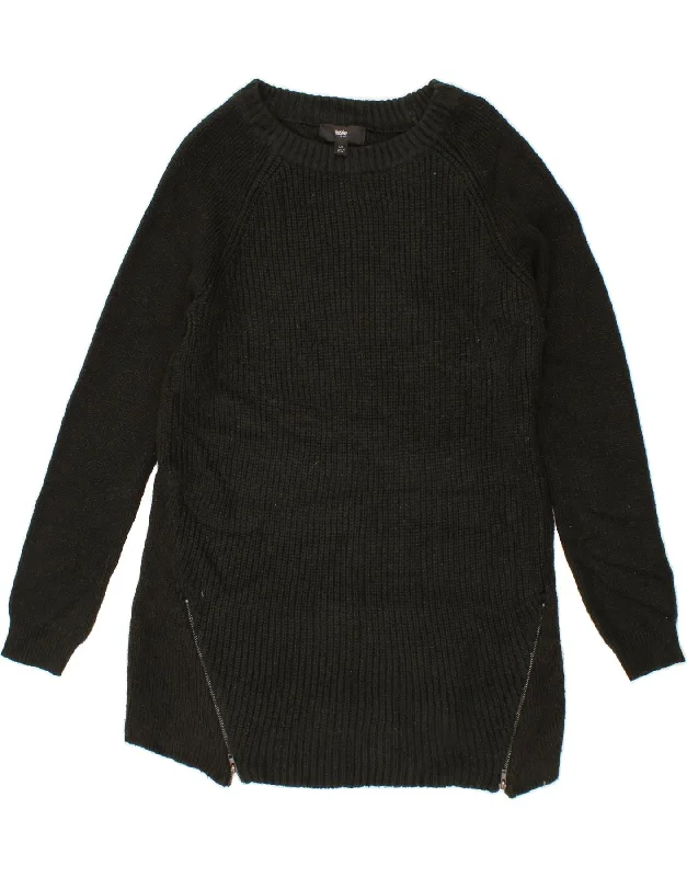 MOSSIMO Womens Boat Neck Jumper Sweater UK 16 Large Black Acrylic Stretchy Elastic Breathable