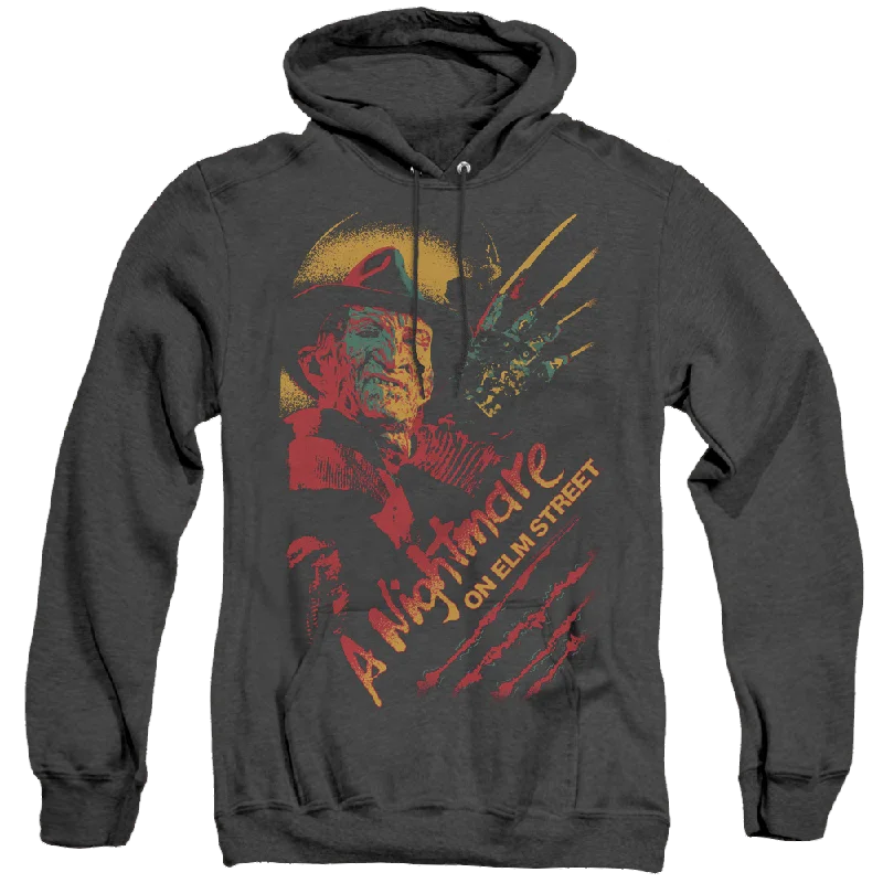 Nightmare On Elm Street Freddy Claws - Heather Pullover Hoodie Cold Shoulder Design