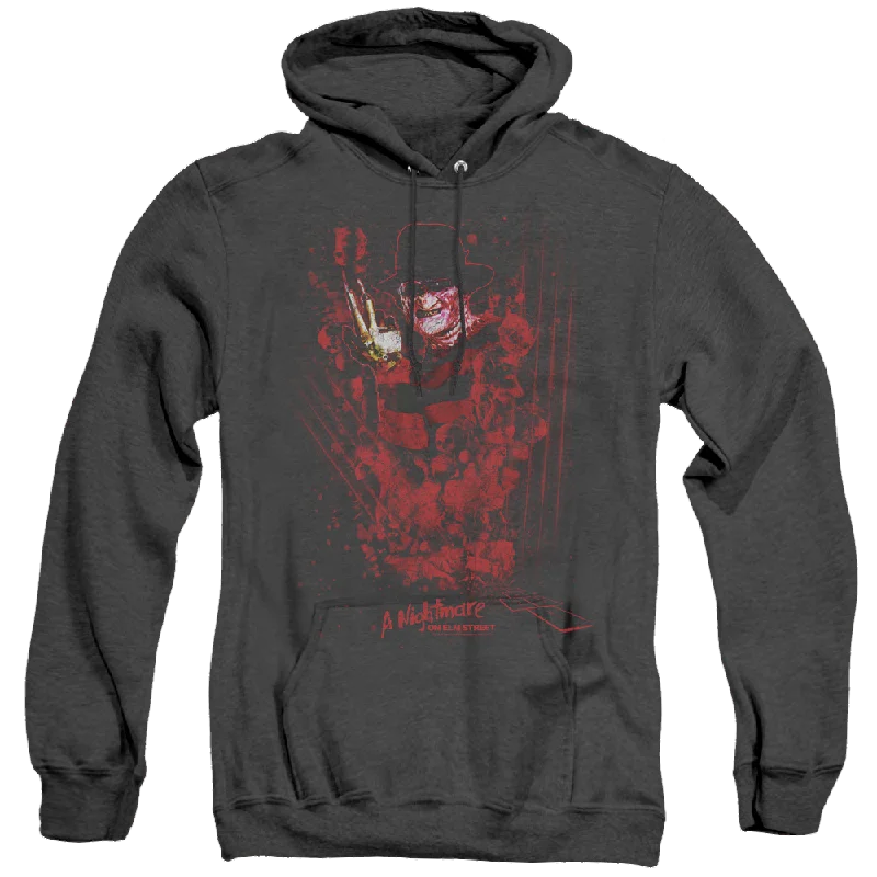 Nightmare On Elm Street One Two Freddys Coming For You - Heather Pullover Hoodie dolman Sleeve Top Nightmare On Elm Street One Two Freddys Coming For You - Heather Pullover Hoodie dolman Sleeve Top