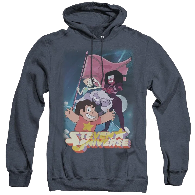 Steven Universe Crystal Gem Flag - Heather Pullover Hoodie Slouchy Comfort Pullover