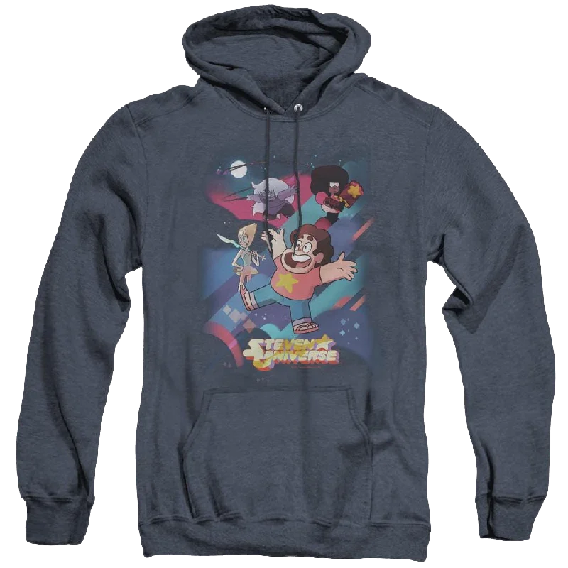 Steven Universe Group Shot - Heather Pullover Hoodie Blouson Sleeve Pullover