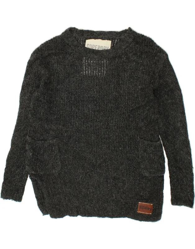 SUPERDRY Womens Oversized Boat Neck Jumper Sweater UK 10 Small Grey Anti-Pilling Anti-Shrink Durable SUPERDRY Womens Oversized Boat Neck Jumper Sweater UK 10 Small Grey Anti-Pilling Anti-Shrink Durable