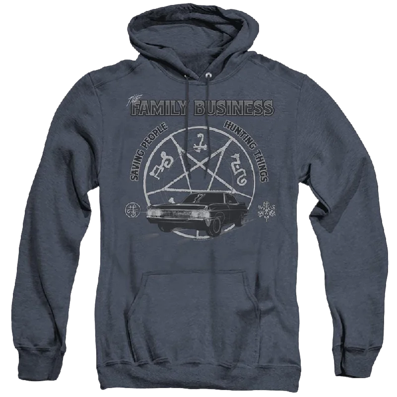 Supernatural Saving People And Hunting - Heather Pullover Hoodie Shirred Sleeve Feminine