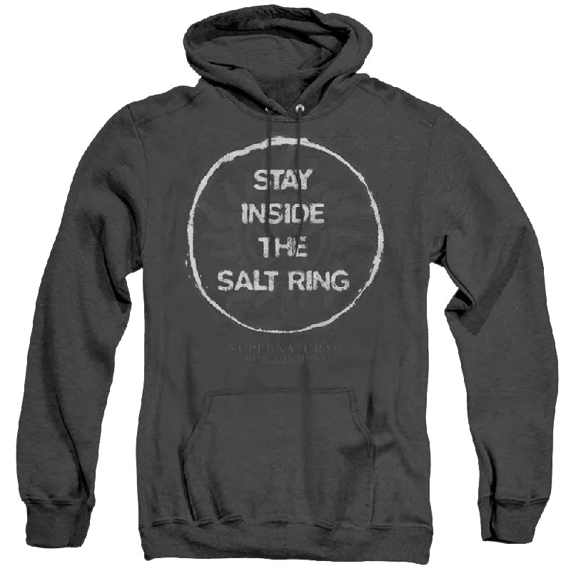 Supernatural Stay Inside The Salt Ring - Heather Pullover Hoodie Over Sleeve Pullover Supernatural Stay Inside The Salt Ring - Heather Pullover Hoodie Over Sleeve Pullover