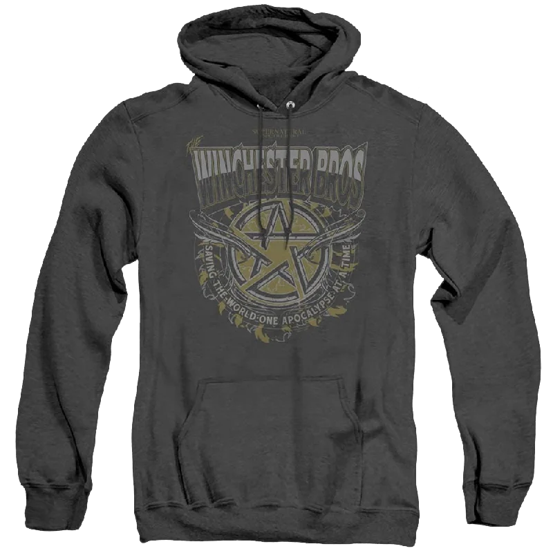 Supernatural Winchester Bros - Heather Pullover Hoodie Spaghetti Sleeve Top