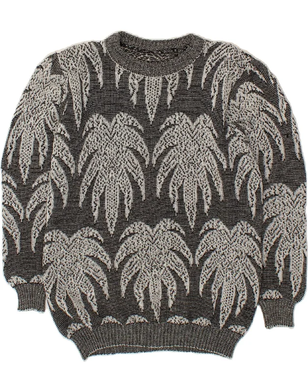 VINTAGE Womens Crew Neck Jumper Sweater UK 18 XL Grey Floral Houndstooth Herringbone Solid VINTAGE Womens Crew Neck Jumper Sweater UK 18 XL Grey Floral Houndstooth Herringbone Solid