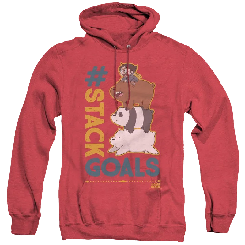 We Bare Bears Stack Goals - Heather Pullover Hoodie Short Sleeve Top