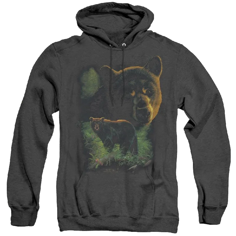 Wild Wings Black Bears - Heather Pullover Hoodie Hooded Pullover Sweater