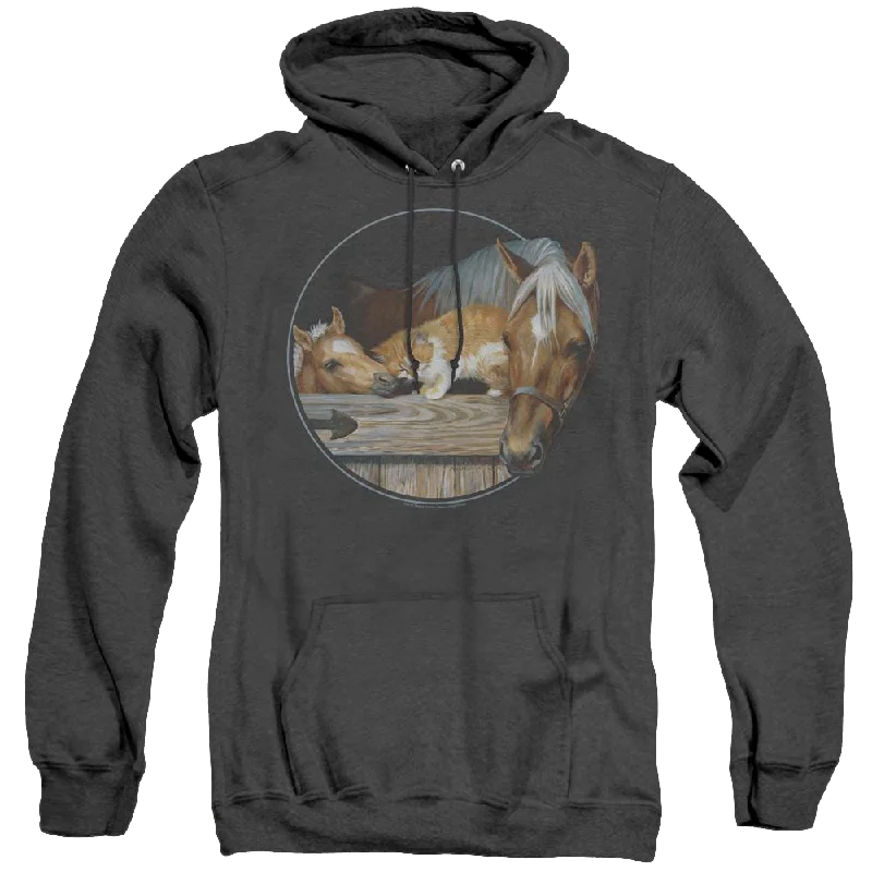 Wild Wings Everyone Loves Kitty - Heather Pullover Hoodie Faux Fur Trim