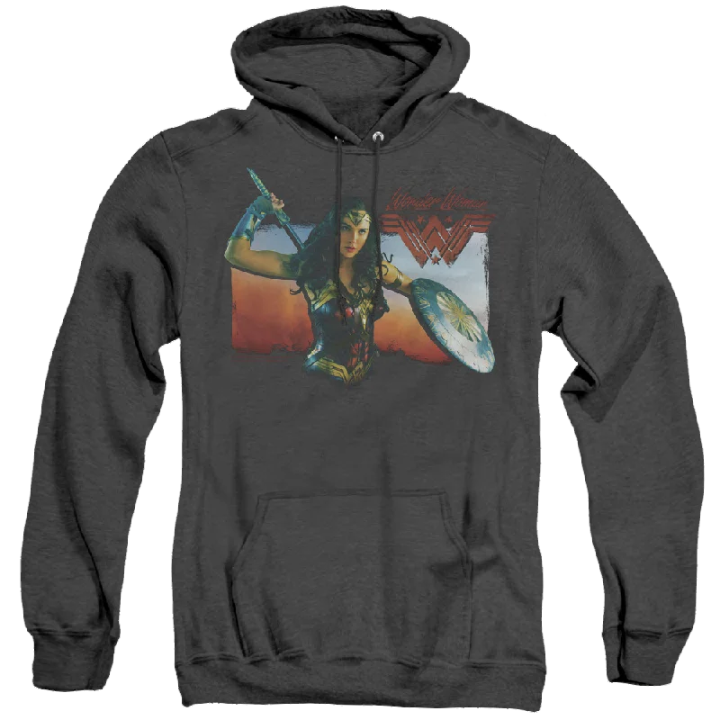 Wonder Woman Movie Warrior Woman - Heather Pullover Hoodie Long Sleeve Pullover