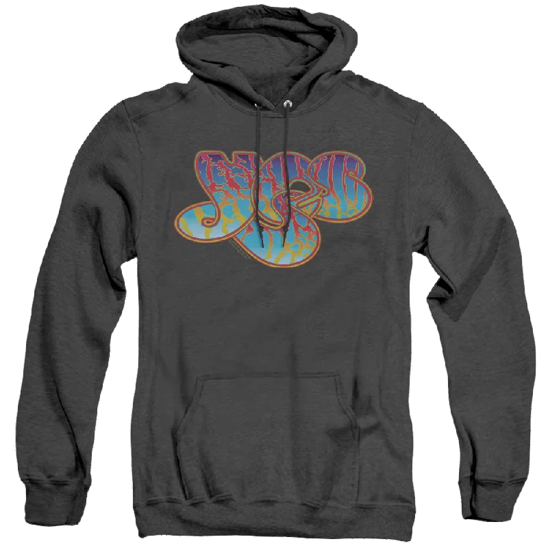 Yes Logo - Heather Pullover Hoodie Boat Neck Sweater