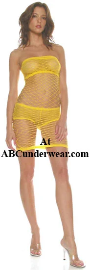 Net Tube Dress with Hotpants & Tube Top Lining Trousers Elastic Waist Soft