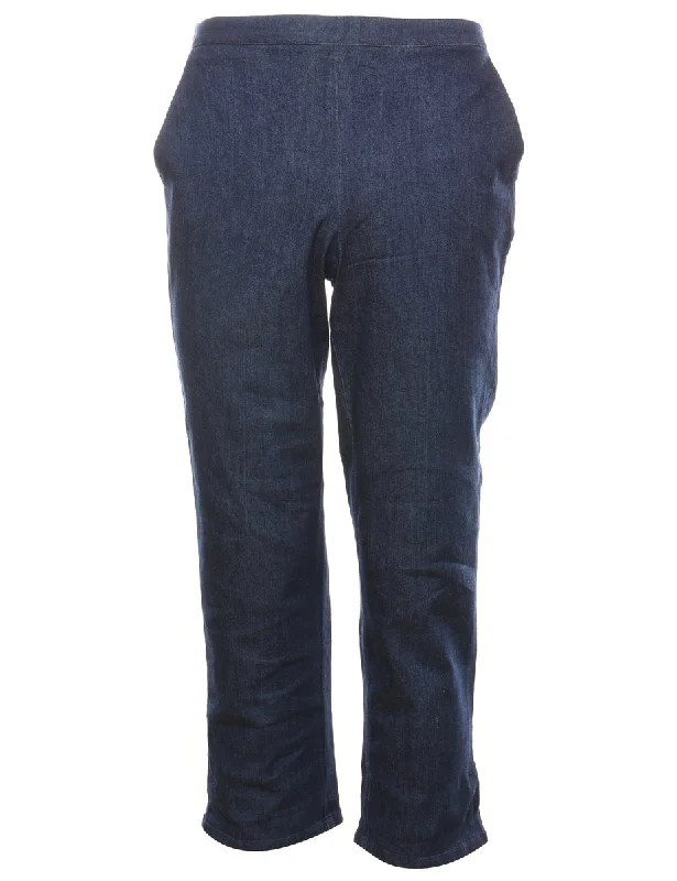 Alfred Dunner High Waist Dark Wash Denim Trousers - W30 L27 Trousers practical easy-care