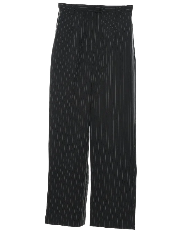 Black & White Casual Pinstriped Trousers - W28 L31 Trousers Occasion Special