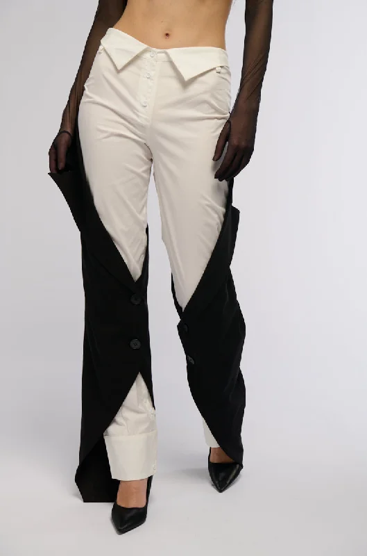 BOWIE COLORBLOCKED STRAIGHT LEG TROUSER Trousers Essential Wardrobe