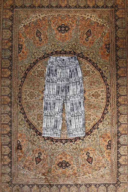 PERSONAL DATA PRINT TROUSERS B (STAINED GLASS) Trousers Hiking Durable