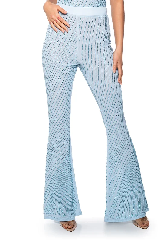 CUFF IT EMBELLISHED MESH FLARE LEG TROUSER Trousers Bootcut Casual