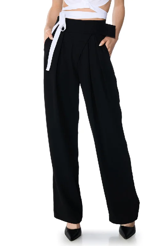 DYLAN HIGH WAISTED WIDE LEG TROUSER Trousers Silk Elegant