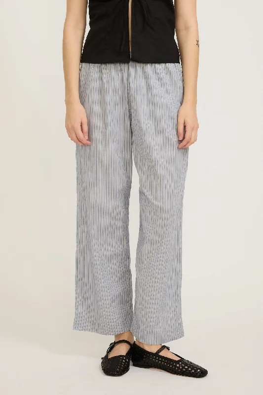 Ease Trouser Glacier Stripe Trousers Leisure Comfortable