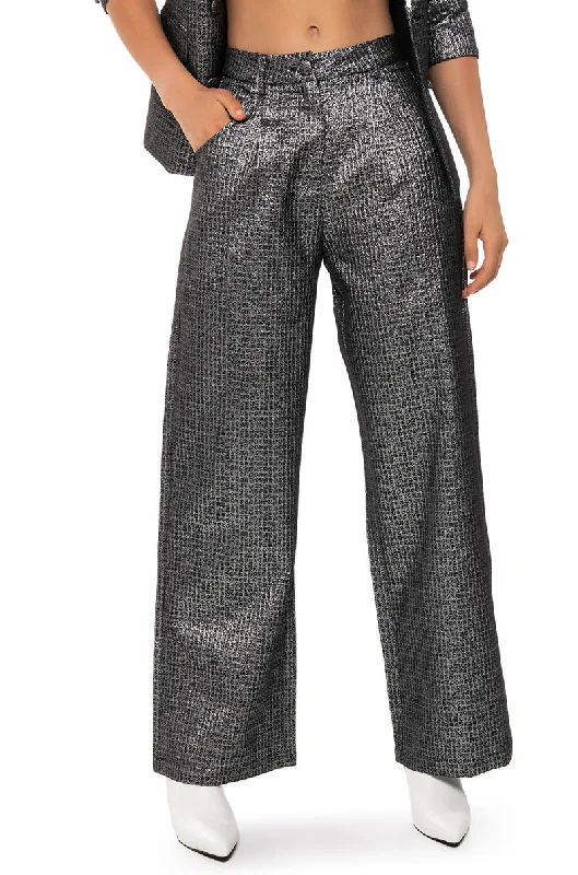 EVENING CALLS BROCADE TROUSER Trousers Denim Blue