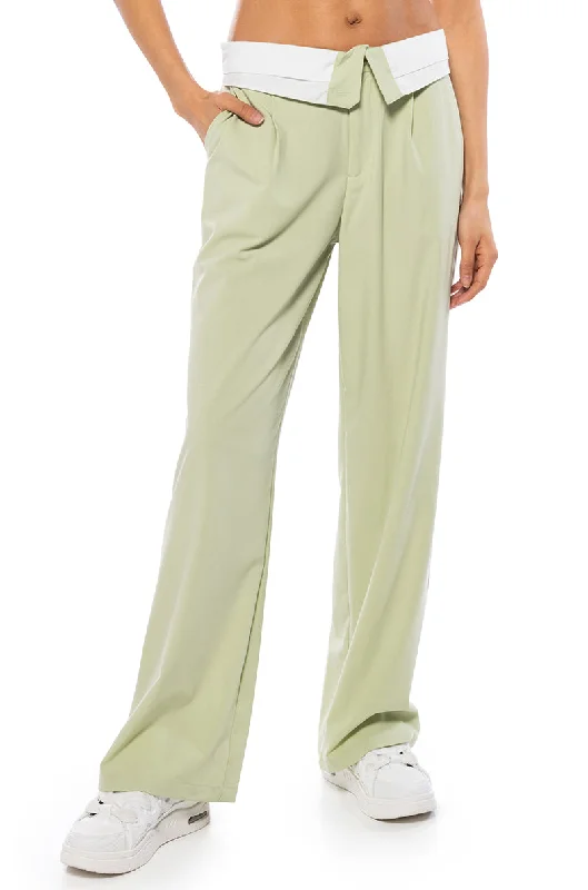 SERENA FOLD OVER WAIST WIDE LEG TROUSER Trousers chic elegant