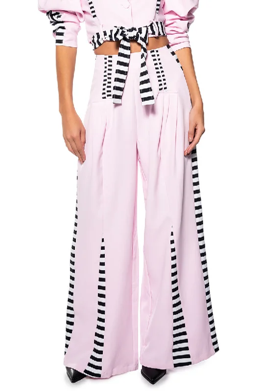 HOT GIRL STRIPED STATEMENT TROUSER Trousers Timeless Classic