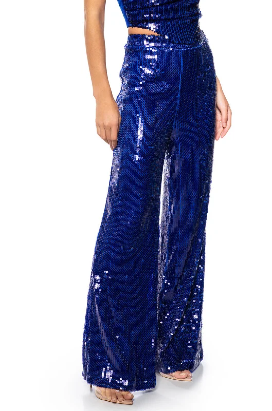 LIFE IS A STAGE SEQUIN WIDE LEG TROUSER Trousers Bestseller Popular