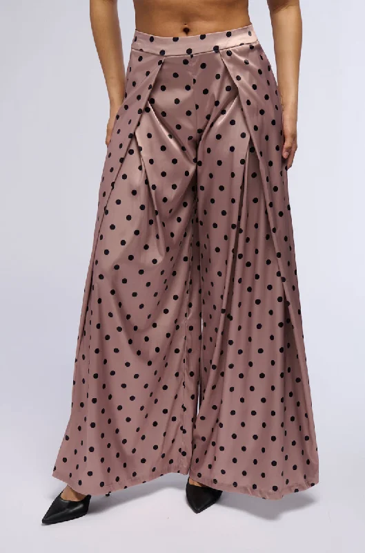 LORRAINE POLKA DOT WIDE LEG TROUSER Trousers Office Stylish