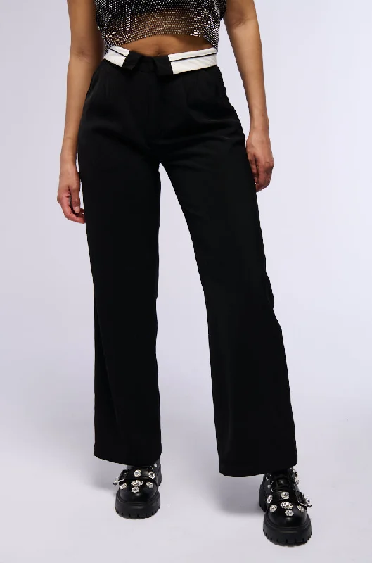 PLAY NICE FOLD OVER WAIST TROUSER Trousers Bootcut Casual