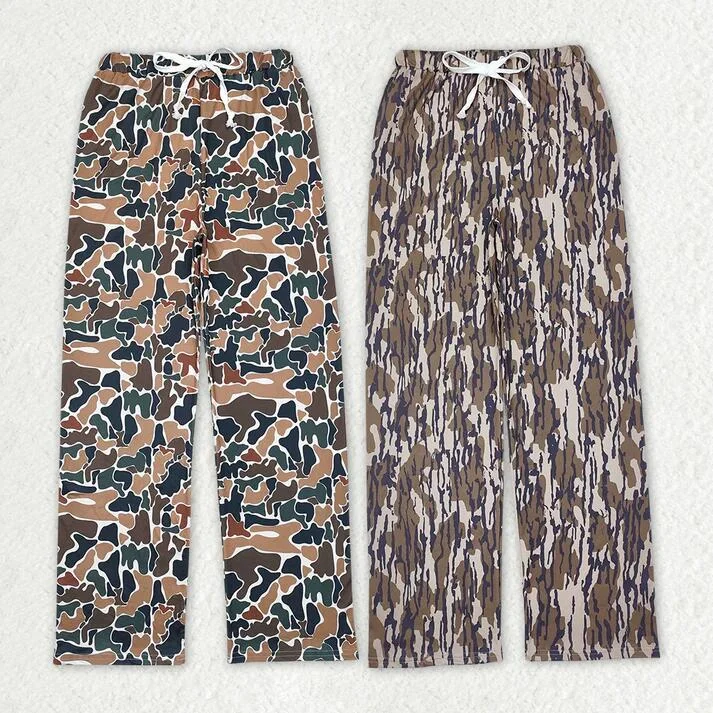 RTS NO MOQ Adult straight-leg drawstring trousers in camouflage Trousers cozy soft