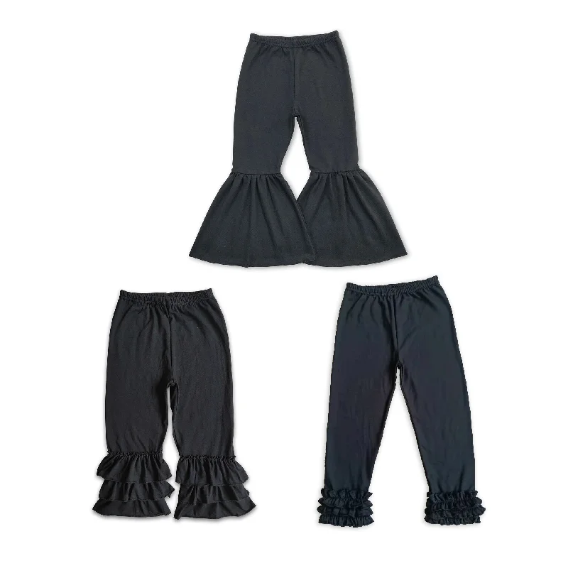 RTS NO MOQ P0422 C6-12 E3-26 Black cotton trousers Trousers practical durable