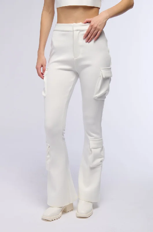 TALON POCKET DETAIL FLARE TROUSER Trousers Polka Dot Cute