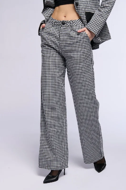 THE ONE GINGHAM TROUSER Trousers Flared Retro